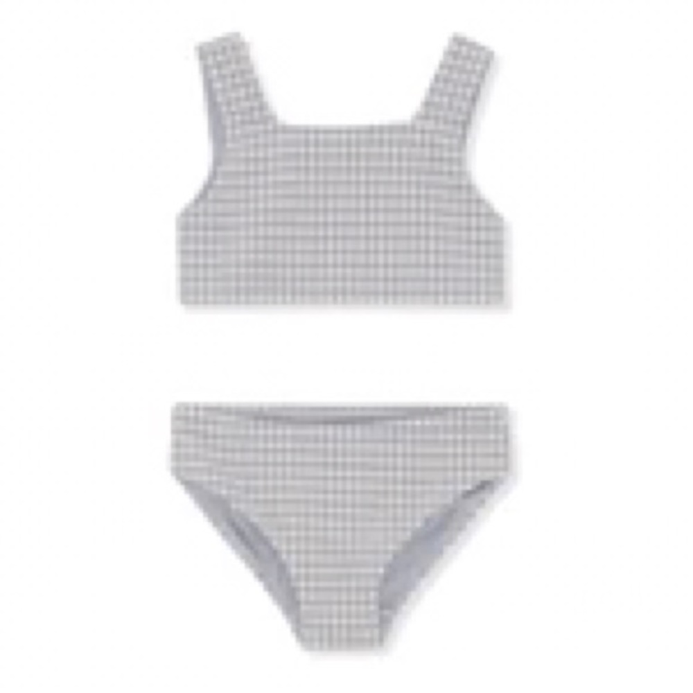 Gray Checkered Bikini Set by Konges Slojd